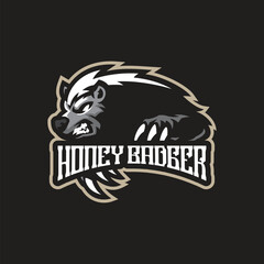 Badger mascot logo design vector with modern illustration concept style for badge, emblem and t shirt printing. Honey badger illustration for sport team.