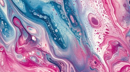 Obraz premium Abstract Pattern of Swirling Ink Drops in Vibrant Water Colors