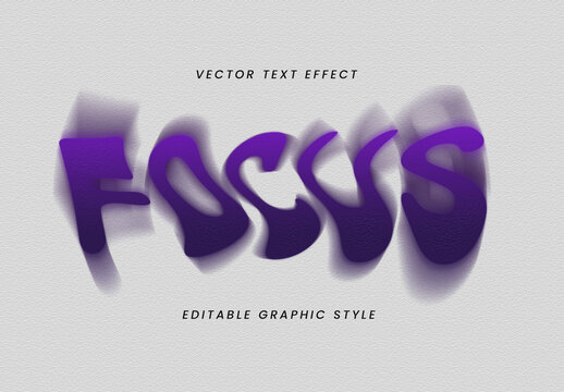 Violet Font Dissolving Font Blur Distorted Text Effect