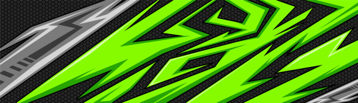 Abstract Car decal design vector. Graphic abstract stripe racing background kit designs for wrap vehicle, race car, rally, adventure and livery.