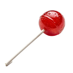 red lollipop isolated on white background 