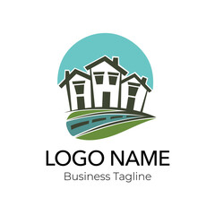 Fototapeta premium Logo Property Building Real Estate Company Design Template