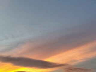 The sky in the afternoon with a beautiful texture. Clouds in the sky during the afternoon.