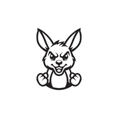 Kangaroo vector for mascot template