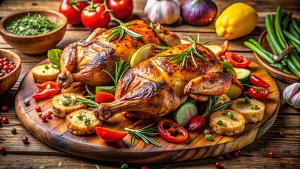 Juicy Grilled Chicken Feast: Delicious Summer BBQ Platter