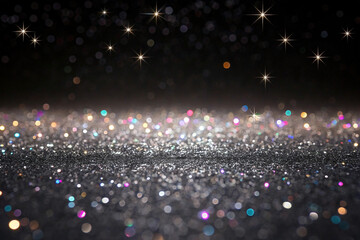 Abstract glitter sparkle background with glowing lights