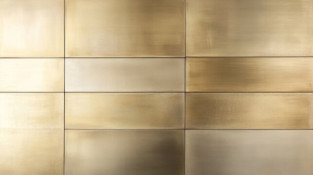 Elegant and modern gold colored metal tile background with a sleek design
