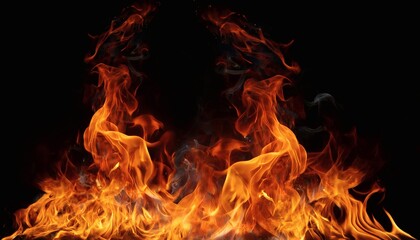 Fototapeta premium Blazing Flames with Intense Heat