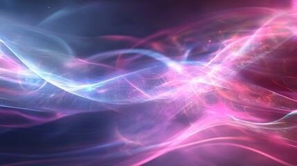 Obraz premium Abstract Pink And Blue Light Waves Flowing
