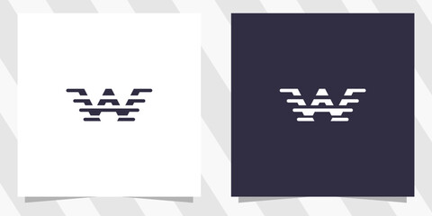 letter w logo design vector