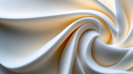 Obraz premium Elegant Swirls of Creamy Fabric with Subtle Light and Shadow Play