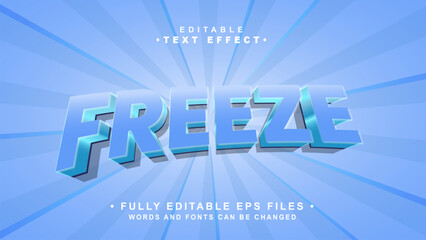 3d editable freeze text effect.typhograaphy logo