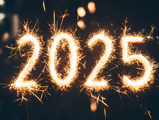2025 new year sparkler
