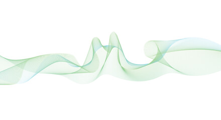 Obraz premium Wave lines smooth flowing dynamic isolated on white background. Technology, digital, communication, science, music concept vector background illustration.