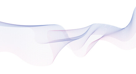Wave lines smooth flowing dynamic isolated on white background. Technology, digital, communication, science, music concept vector background illustration.