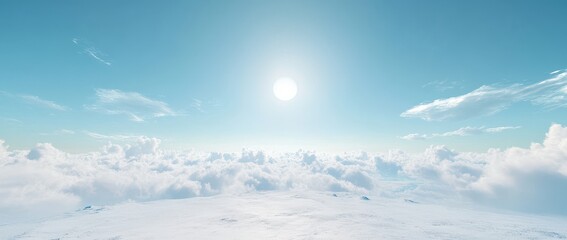 High altitude view of clouds and sky.