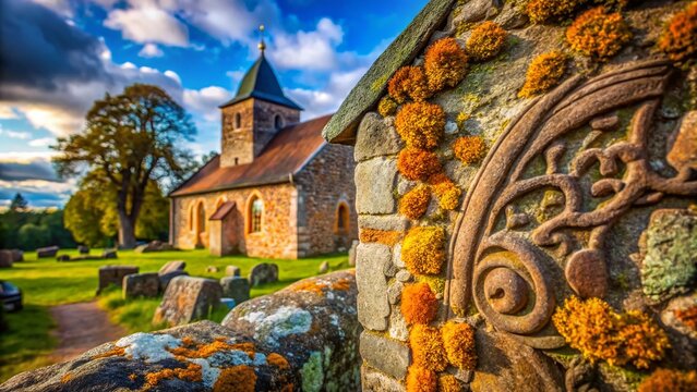 Macro Detail: Ancient Stone Church, Bromma, Sweden (1100s) - Architectural Texture