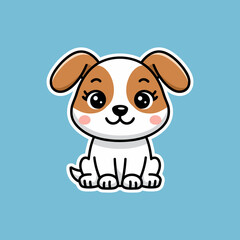 Cute Cartoon Dog Character Illustration