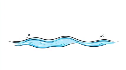 Stylized illustration of flowing water with bubbles, ideal for environmental themes