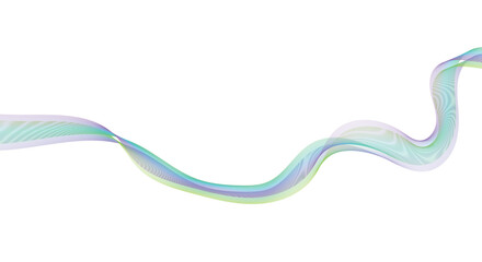 Abstract smooth wave on a white background. Dynamic sound wave flowing wave lines
