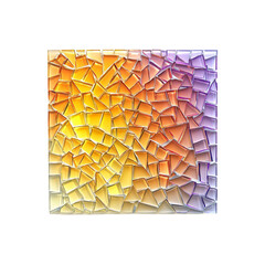 Abstract Warm-Cool Gradient Mosaic Glass Texture