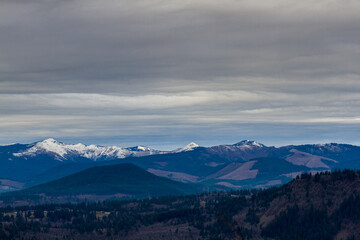 mountains and clouds