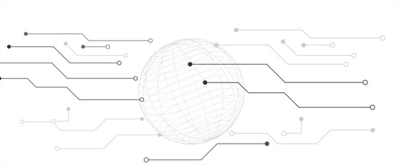 Abstract White Circular Tunnel