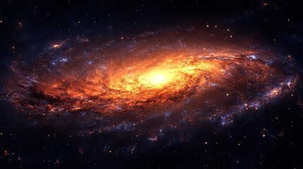Sky Galaxy Nebula with Fractals Representing the Mysteries of the Universe