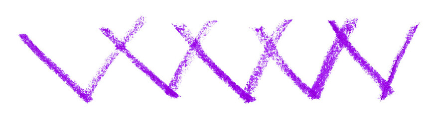 purple pencil strokes isolated on transparent background