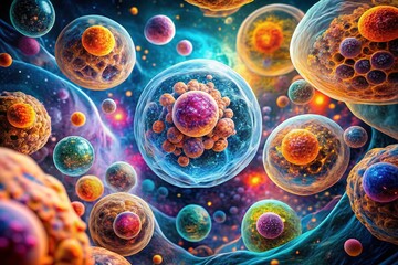 Microscopic View of Megakaryocytic Hyperplasia & Bone Marrow - Medical Stock Photo