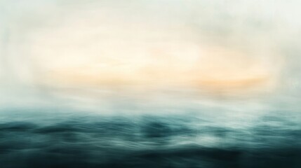 Obraz premium Abstract Ocean Wave Motion Blur with Golden Light Serene Seascape Background.