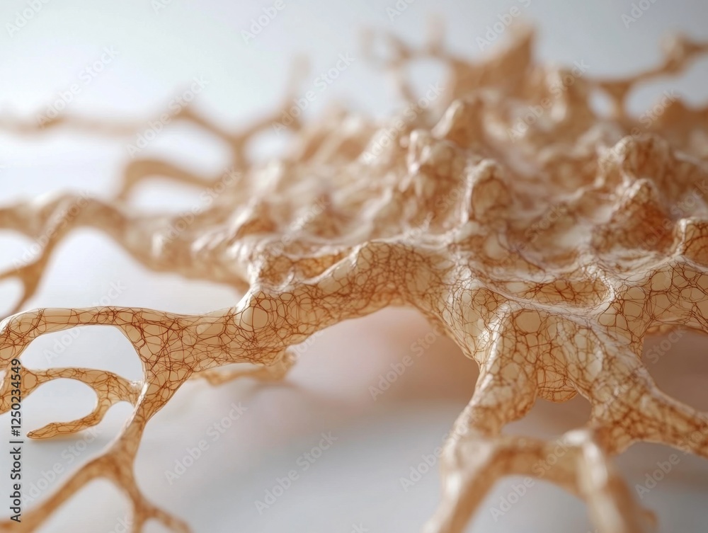 Fototapete detailed macro shot of textured beige organic structure explore the intricate patterns and surface d
