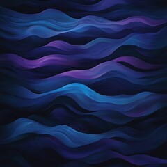 Fototapeta premium Dark Moody Wave Pattern with Deep Blues, Purples, and Glowing Accents