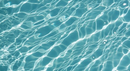 Obraz premium Sunlit Water Surface Creating Abstract Patterns and Reflections - Turquoise Blue