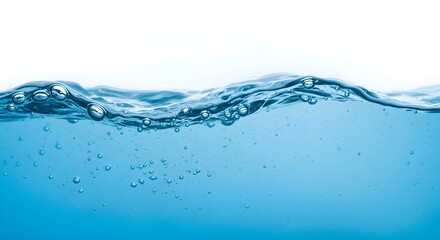 Clear Blue Water with Ripples and Bubbles for Background Texture