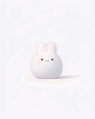 Cute pastel bunny graphic on plain background