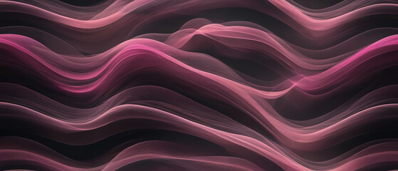 Fototapeta premium Vibrant and stunning colorful waves on a dark background, creating a charming abstract design suitable for various decorative purposes.