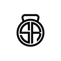 SR monogram logo design letter text name symbol monochrome logotype alphabet character simple logo