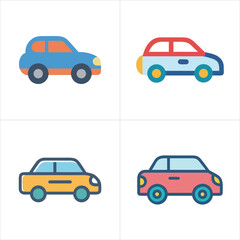 Fototapeta premium set of car icons