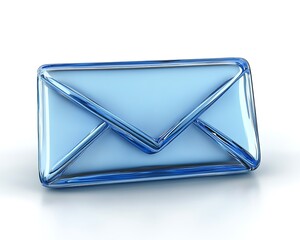 3D Blue Email Envelope Icon