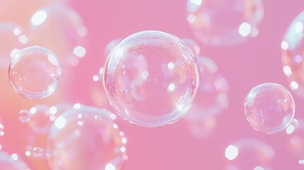 Pink Bubbles, Light, Background