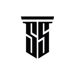 SS monogram logo design letter text name symbol monochrome logotype alphabet character simple logo