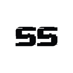 SS monogram logo design letter text name symbol monochrome logotype alphabet character simple logo