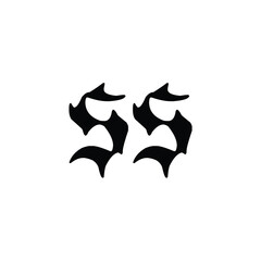 SS monogram logo design letter text name symbol monochrome logotype alphabet character simple logo