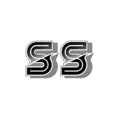 SS monogram logo design letter text name symbol monochrome logotype alphabet character simple logo