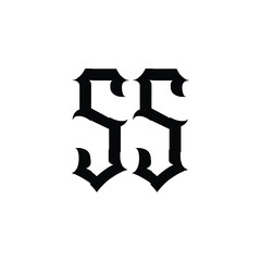 SS monogram logo design letter text name symbol monochrome logotype alphabet character simple logo
