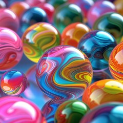 colorful glass beads