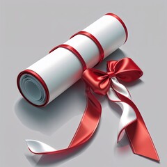 diploma with red ribbon