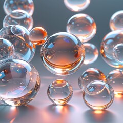 soap bubbles on black background