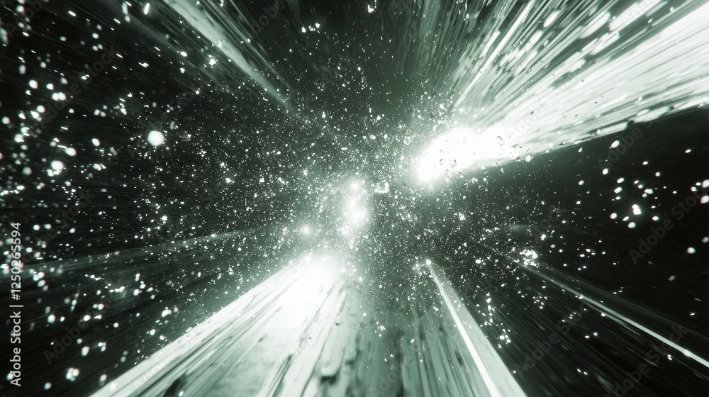 Poster High Energy Particle Collision Simulation in an Abstract Space Environment